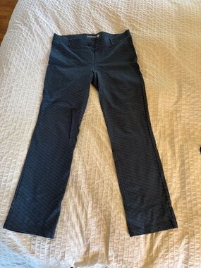 Betabrand 2-pocket yoga pants, blue pattern, XL